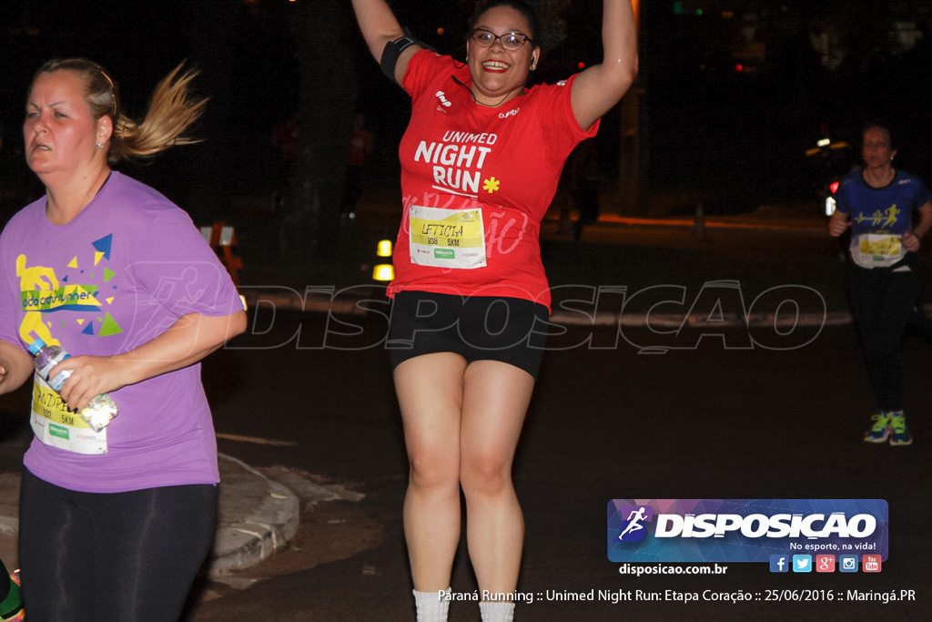 Unimed Night Run: Etapa Coração :: Paraná Running 2016