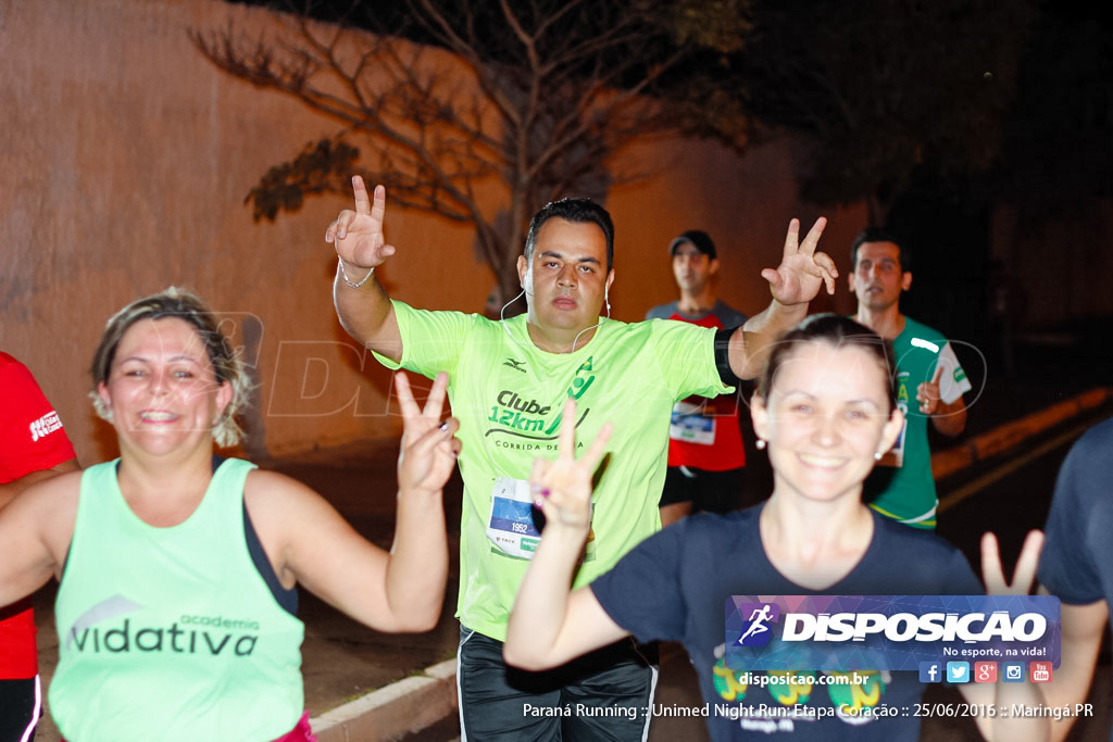 Unimed Night Run: Etapa Coração :: Paraná Running 2016