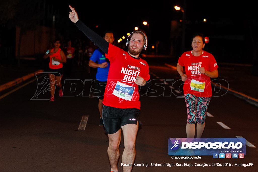 Unimed Night Run: Etapa Coração :: Paraná Running 2016