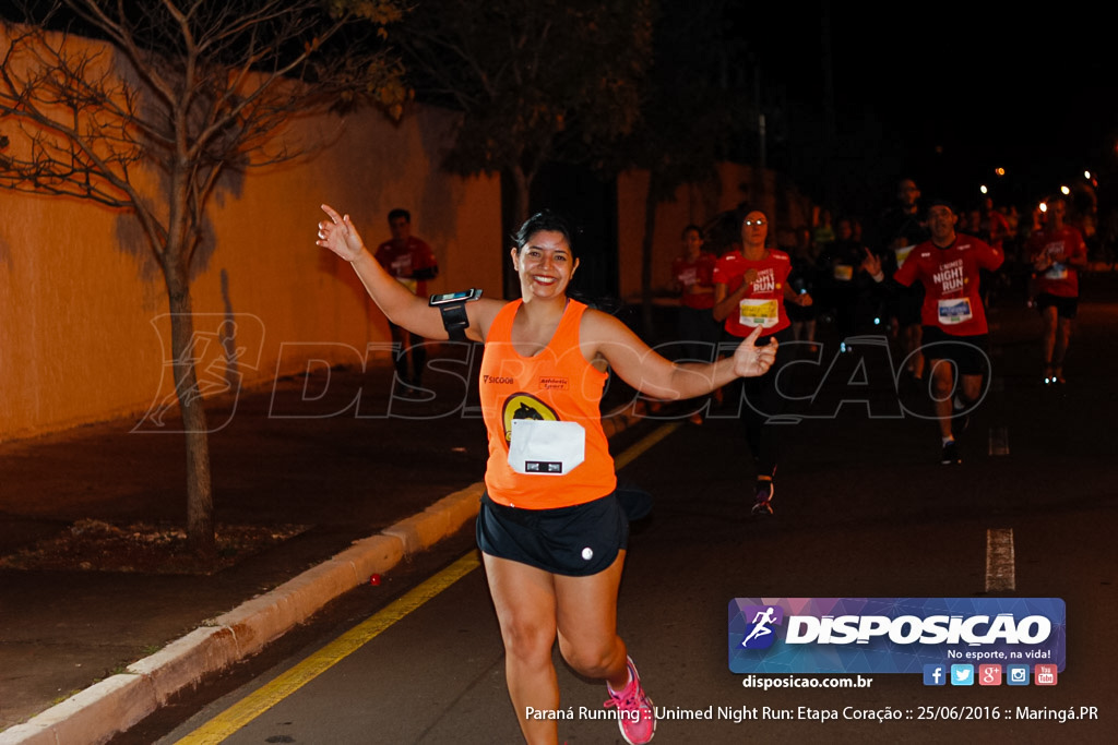 Unimed Night Run: Etapa Coração :: Paraná Running 2016