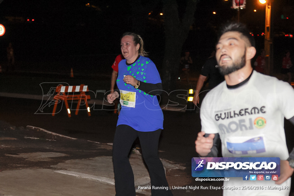 Unimed Night Run: Etapa Coração :: Paraná Running 2016