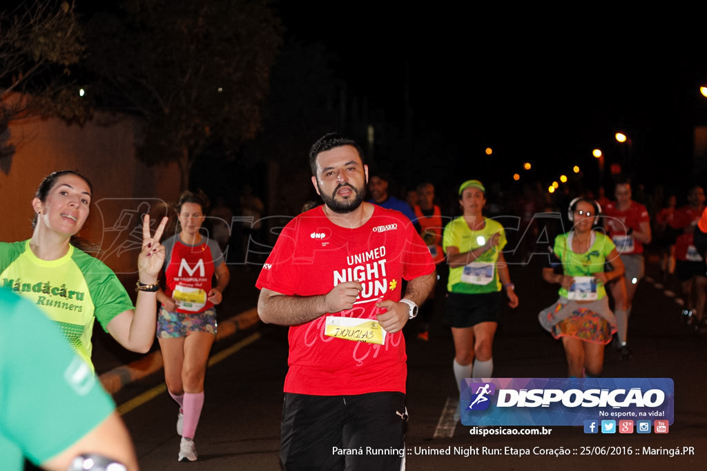 Unimed Night Run: Etapa Coração :: Paraná Running 2016