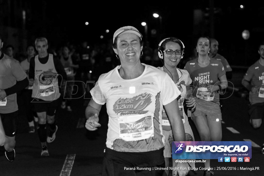 Unimed Night Run: Etapa Coração :: Paraná Running 2016