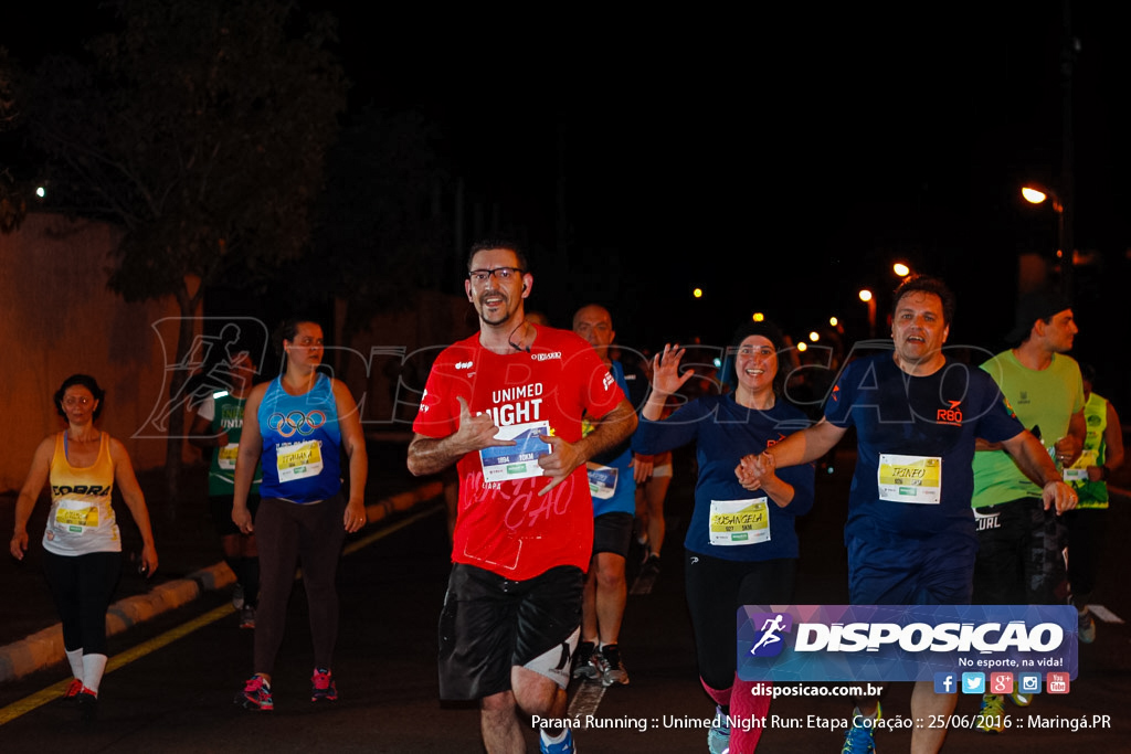 Unimed Night Run: Etapa Coração :: Paraná Running 2016