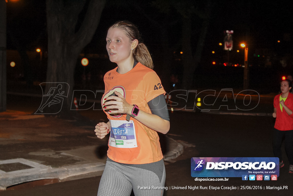 Unimed Night Run: Etapa Coração :: Paraná Running 2016