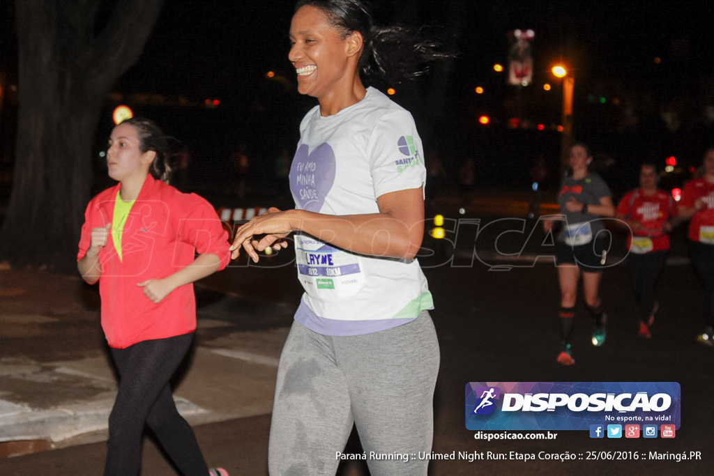 Unimed Night Run: Etapa Coração :: Paraná Running 2016