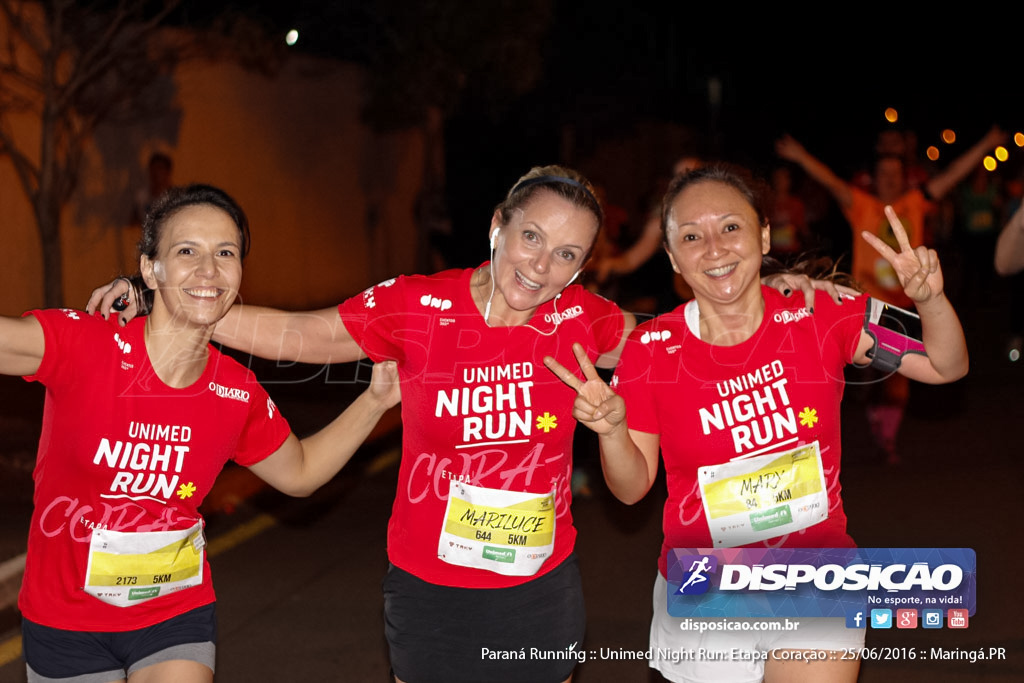 Unimed Night Run: Etapa Coração :: Paraná Running 2016