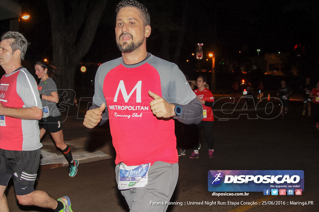 Unimed Night Run: Etapa Coração :: Paraná Running 2016