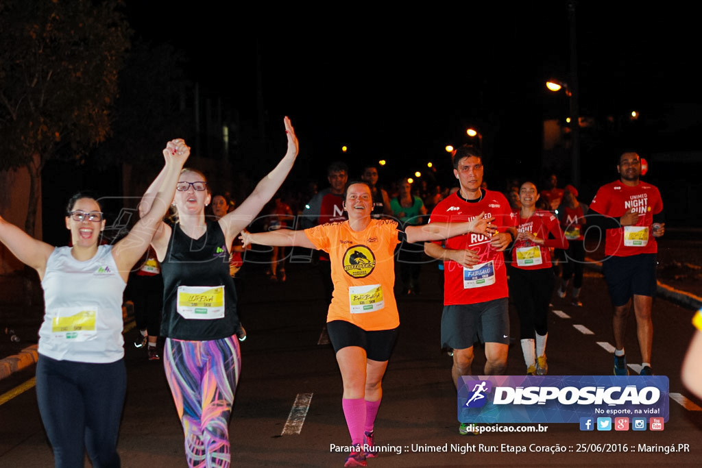 Unimed Night Run: Etapa Coração :: Paraná Running 2016