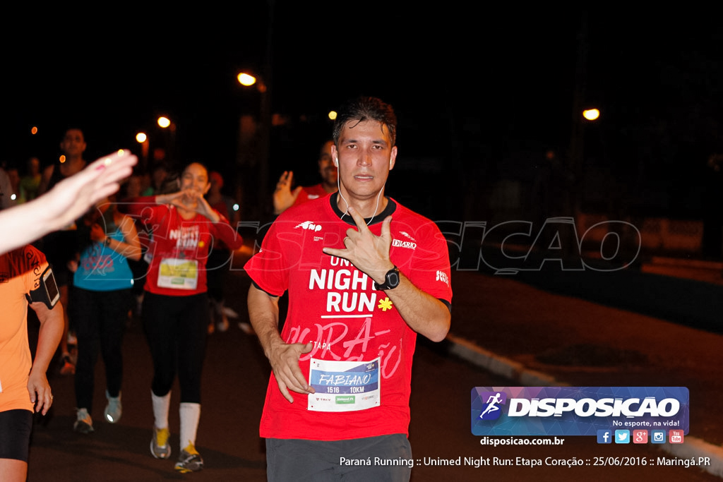 Unimed Night Run: Etapa Coração :: Paraná Running 2016