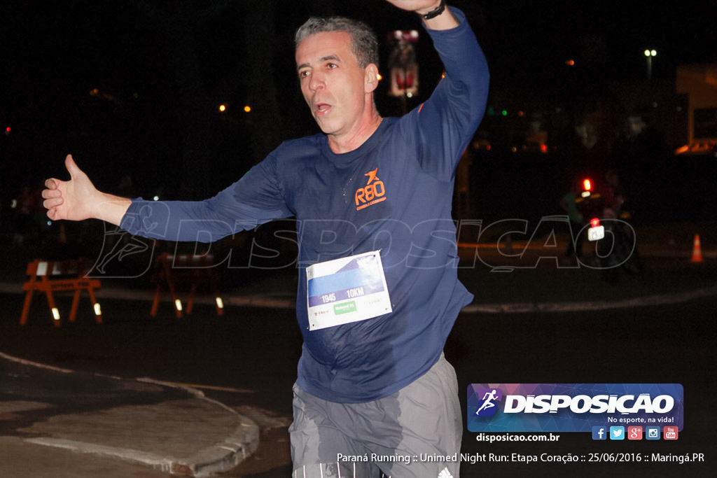 Unimed Night Run: Etapa Coração :: Paraná Running 2016