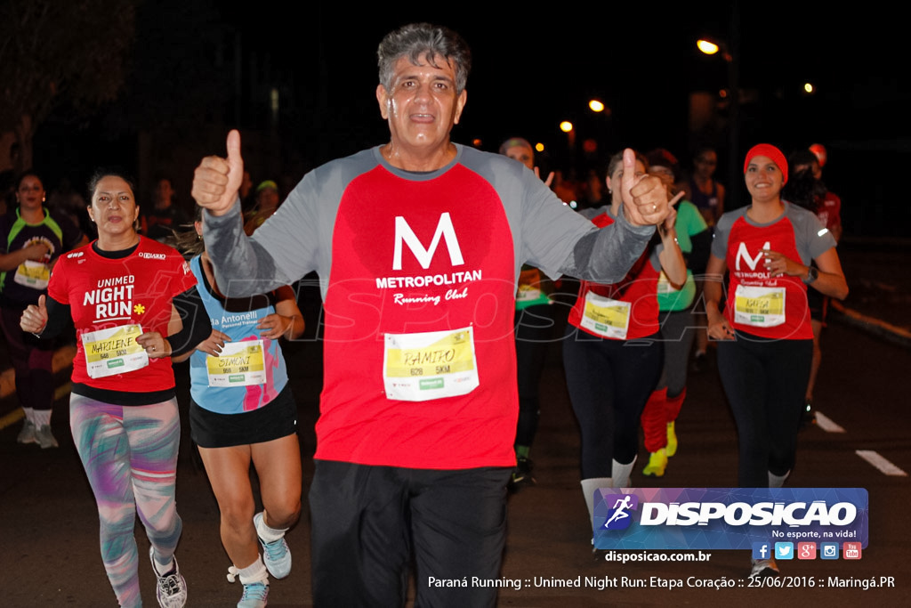 Unimed Night Run: Etapa Coração :: Paraná Running 2016