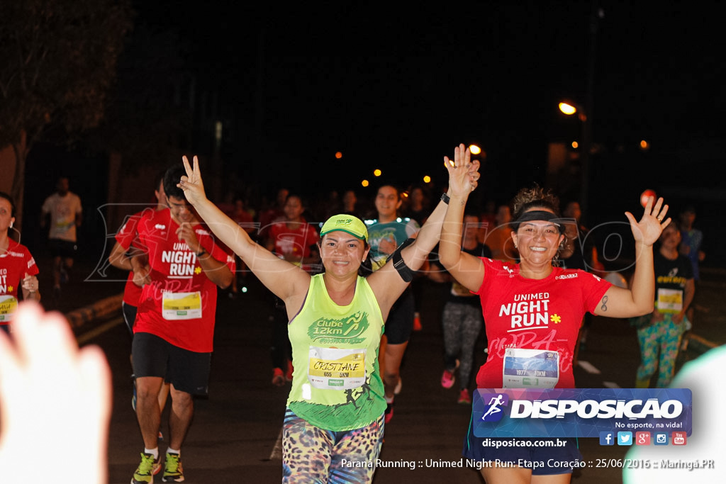 Unimed Night Run: Etapa Coração :: Paraná Running 2016