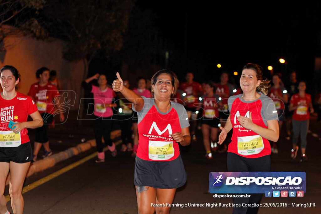 Unimed Night Run: Etapa Coração :: Paraná Running 2016