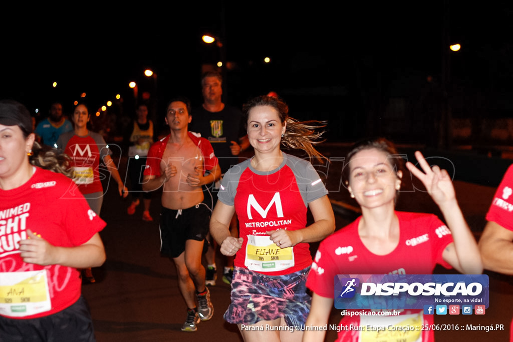 Unimed Night Run: Etapa Coração :: Paraná Running 2016