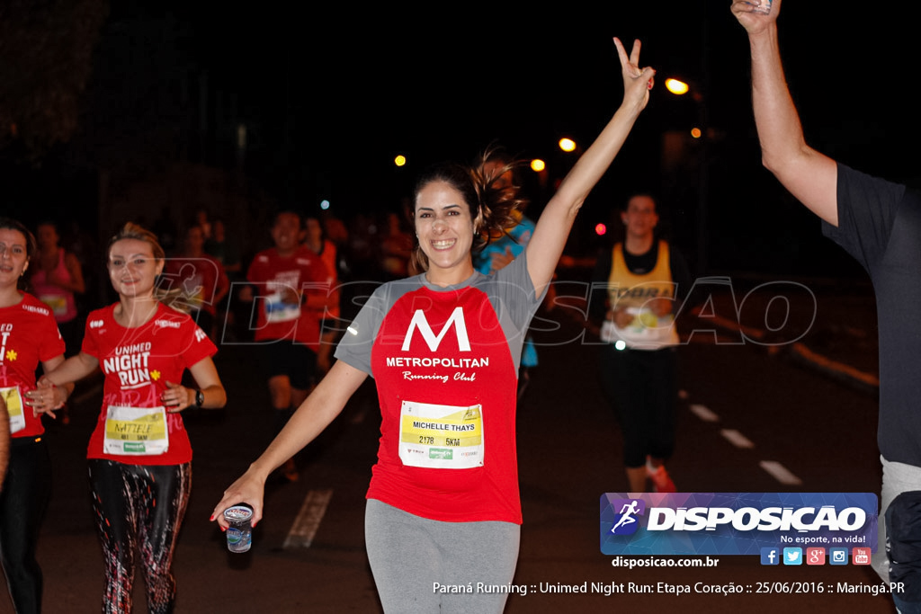 Unimed Night Run: Etapa Coração :: Paraná Running 2016