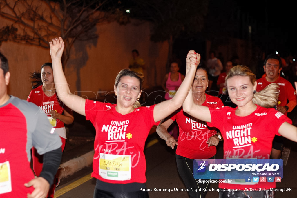 Unimed Night Run: Etapa Coração :: Paraná Running 2016