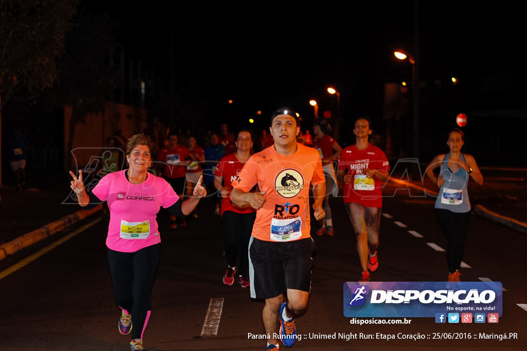 Unimed Night Run: Etapa Coração :: Paraná Running 2016