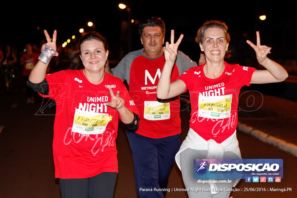 Unimed Night Run: Etapa Coração :: Paraná Running 2016