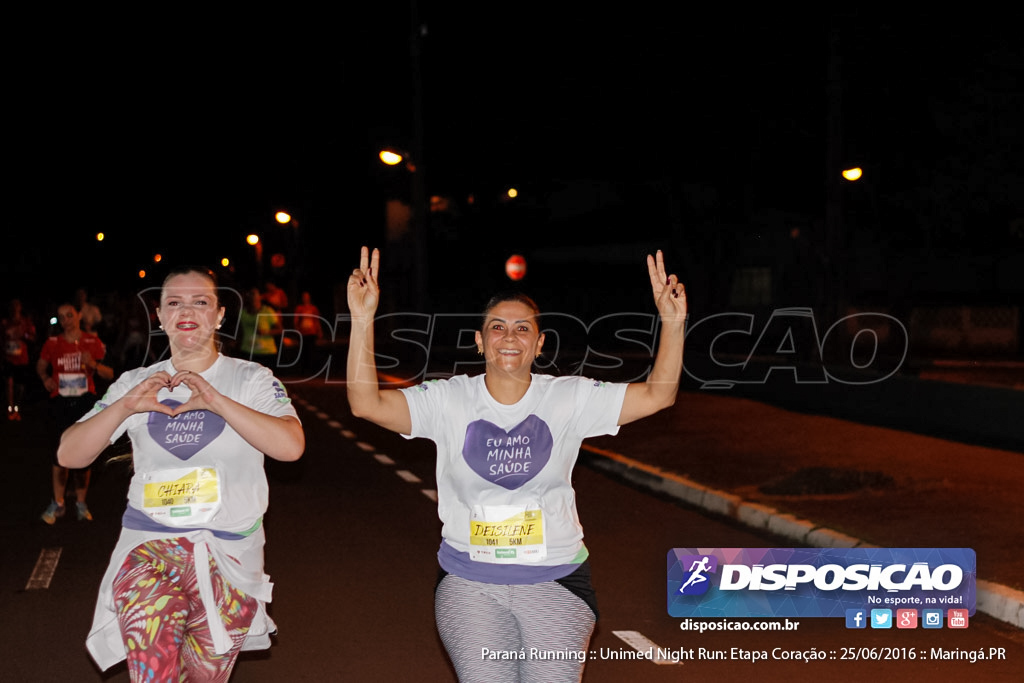 Unimed Night Run: Etapa Coração :: Paraná Running 2016