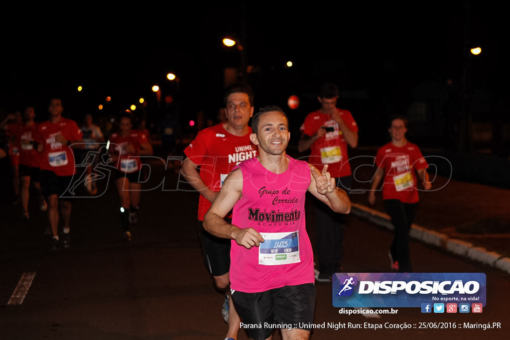 Unimed Night Run: Etapa Coração :: Paraná Running 2016