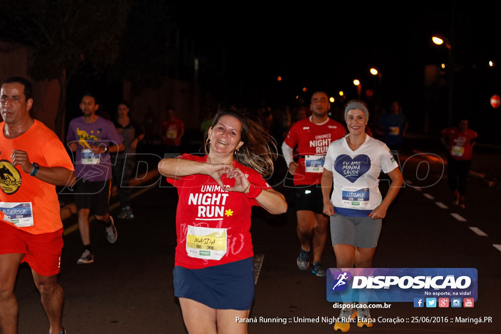 Unimed Night Run: Etapa Coração :: Paraná Running 2016