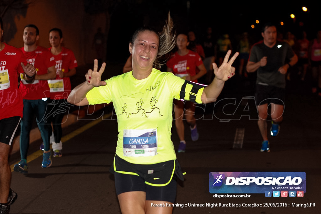 Unimed Night Run: Etapa Coração :: Paraná Running 2016