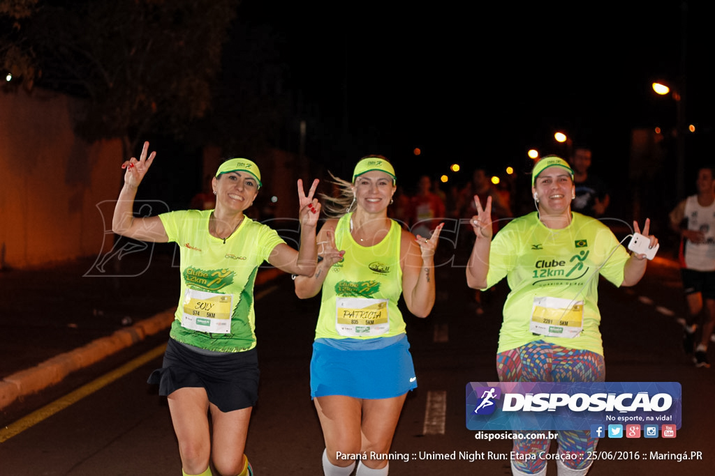 Unimed Night Run: Etapa Coração :: Paraná Running 2016