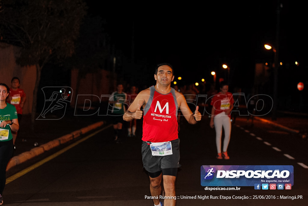 Unimed Night Run: Etapa Coração :: Paraná Running 2016