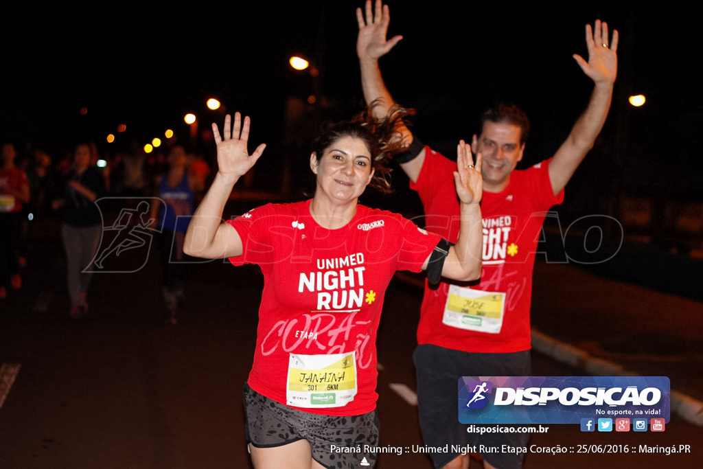 Unimed Night Run: Etapa Coração :: Paraná Running 2016