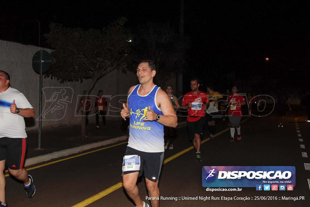 Unimed Night Run: Etapa Coração :: Paraná Running 2016