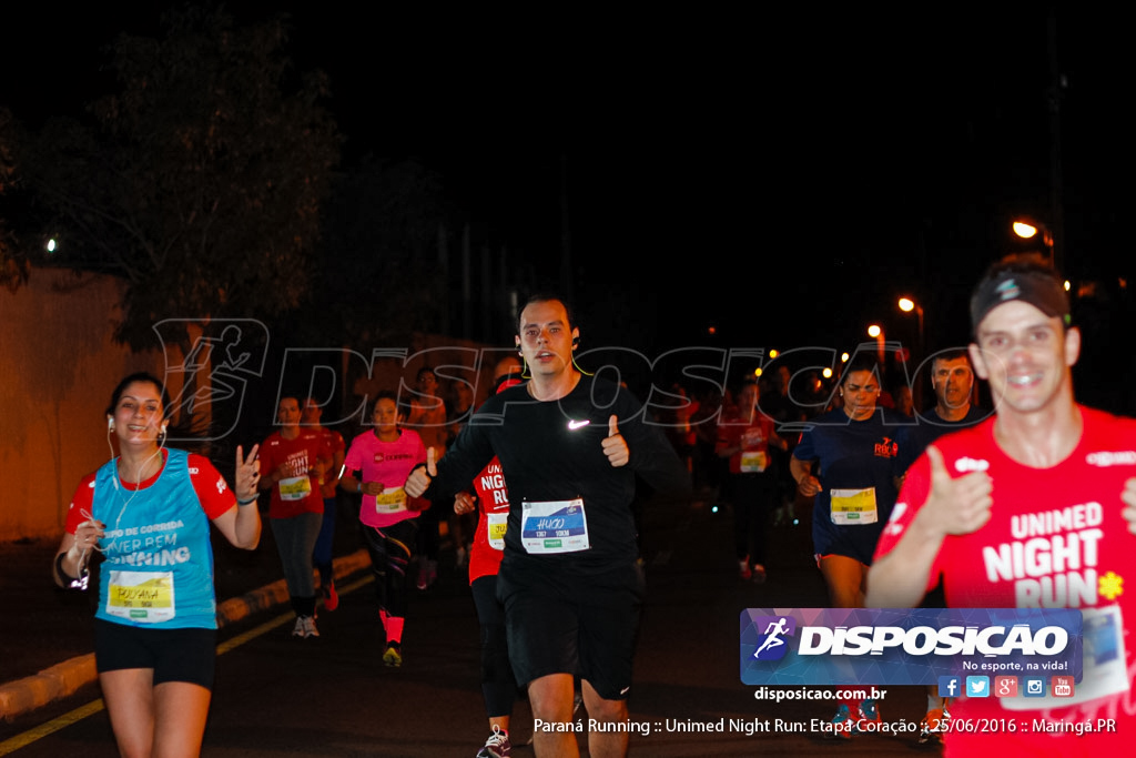 Unimed Night Run: Etapa Coração :: Paraná Running 2016