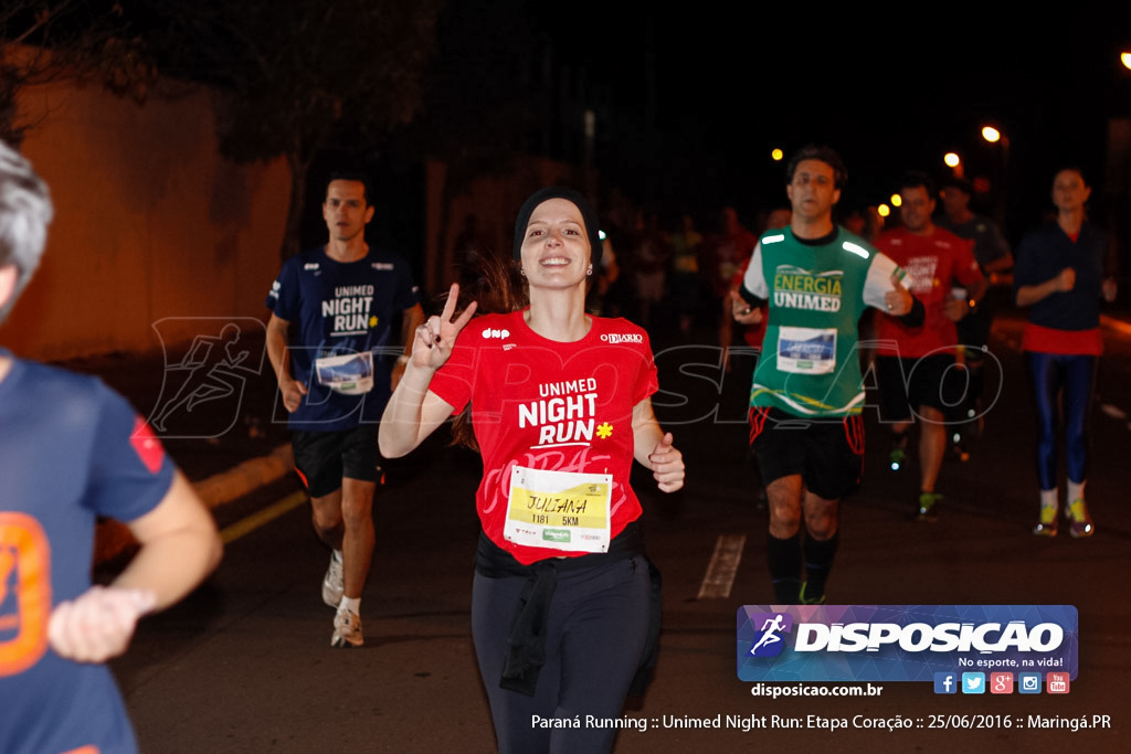 Unimed Night Run: Etapa Coração :: Paraná Running 2016