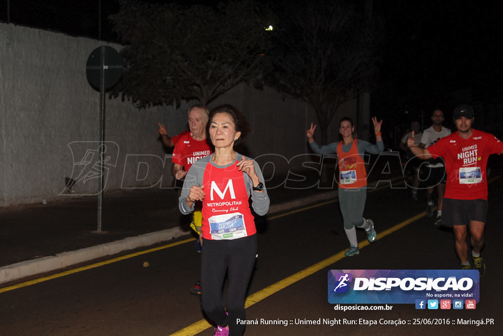 Unimed Night Run: Etapa Coração :: Paraná Running 2016