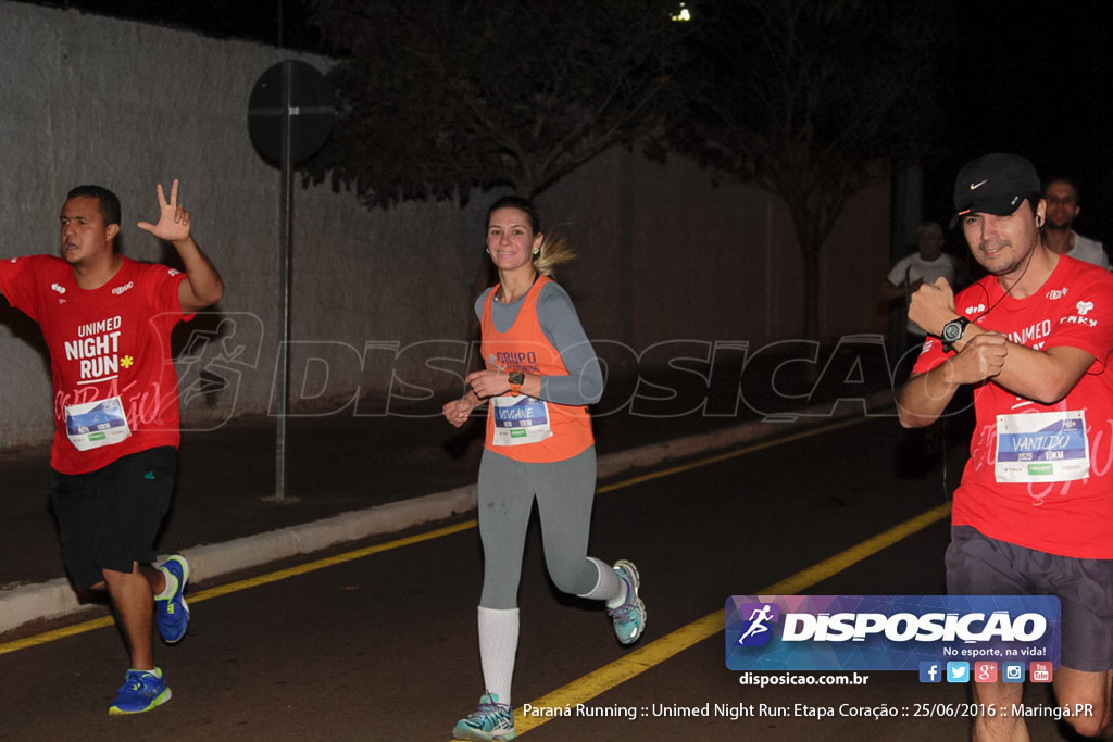 Unimed Night Run: Etapa Coração :: Paraná Running 2016