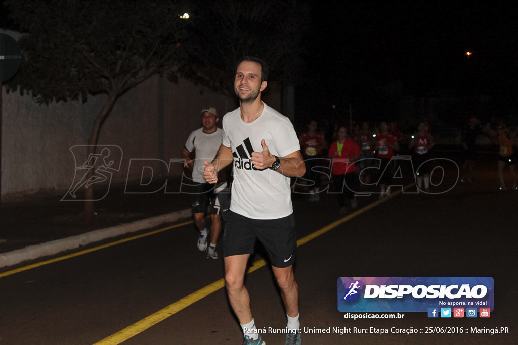 Unimed Night Run: Etapa Coração :: Paraná Running 2016