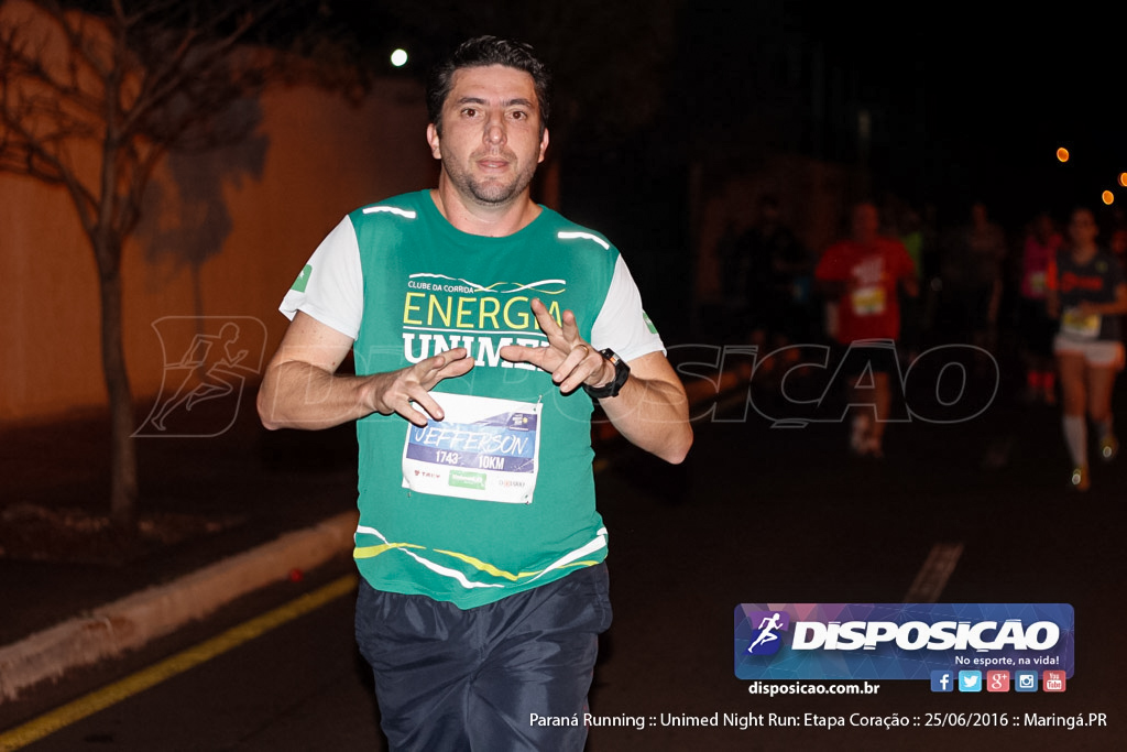 Unimed Night Run: Etapa Coração :: Paraná Running 2016