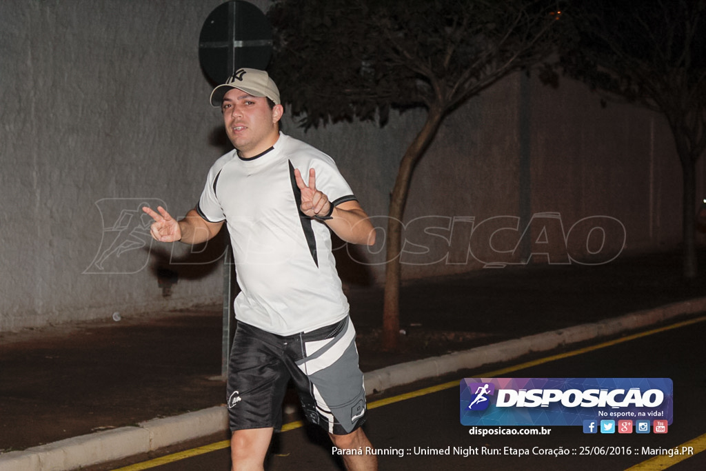 Unimed Night Run: Etapa Coração :: Paraná Running 2016