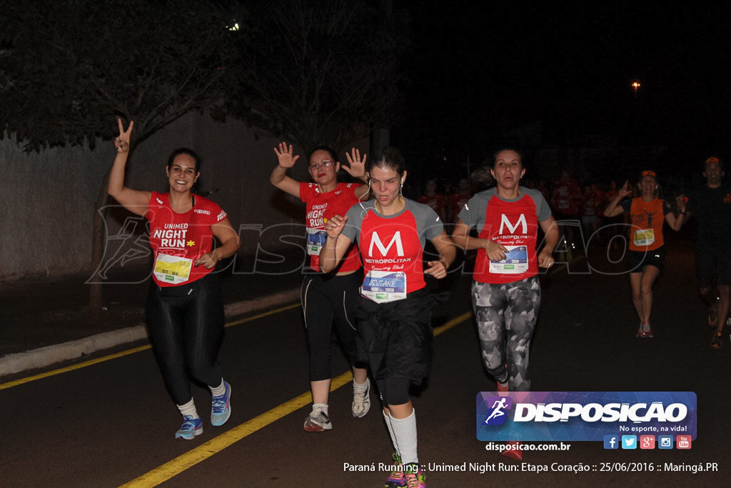 Unimed Night Run: Etapa Coração :: Paraná Running 2016