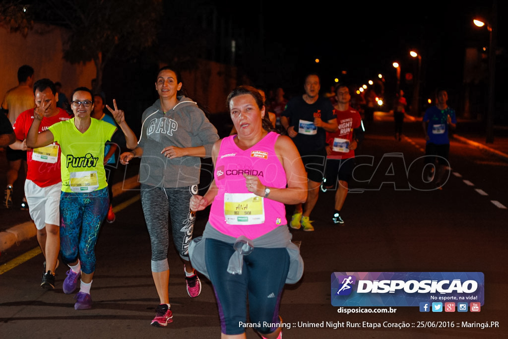 Unimed Night Run: Etapa Coração :: Paraná Running 2016