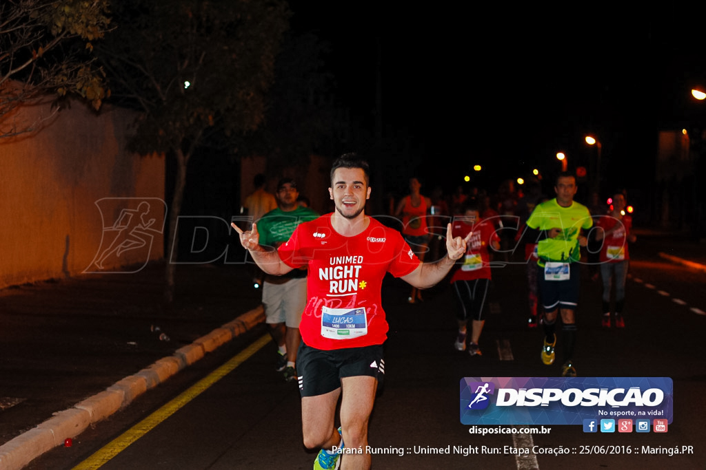 Unimed Night Run: Etapa Coração :: Paraná Running 2016