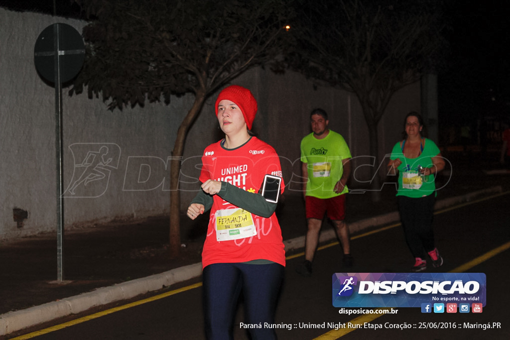 Unimed Night Run: Etapa Coração :: Paraná Running 2016