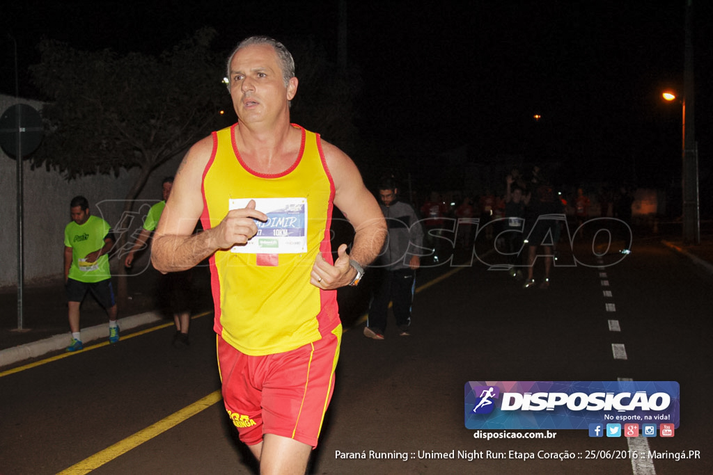 Unimed Night Run: Etapa Coração :: Paraná Running 2016