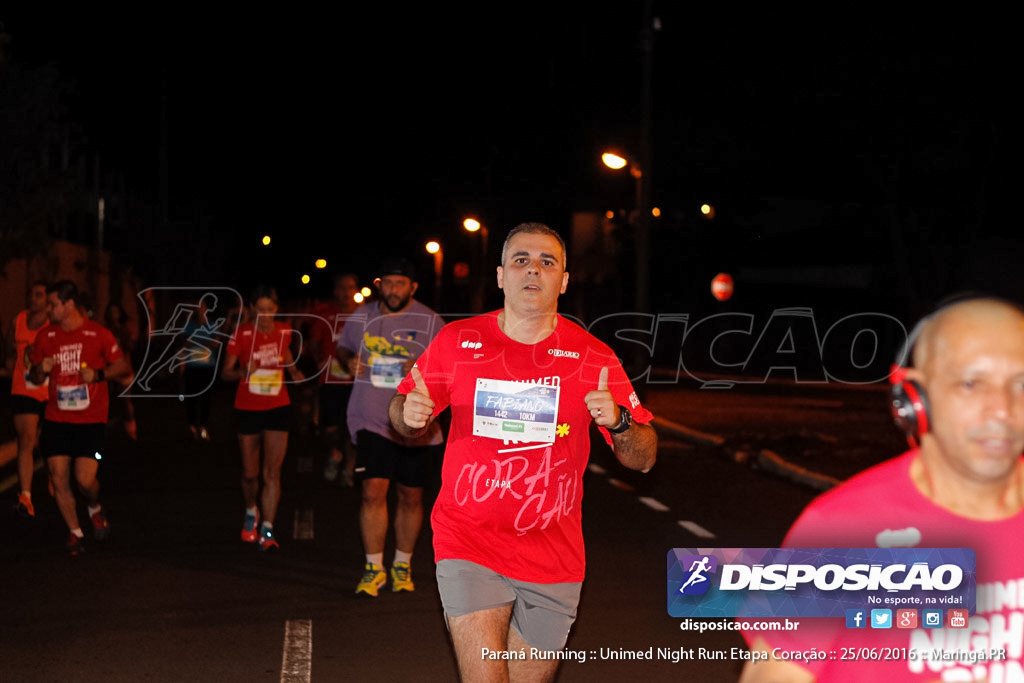 Unimed Night Run: Etapa Coração :: Paraná Running 2016