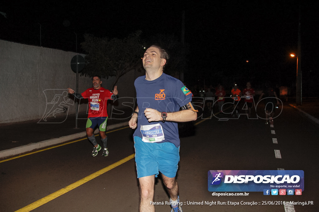 Unimed Night Run: Etapa Coração :: Paraná Running 2016