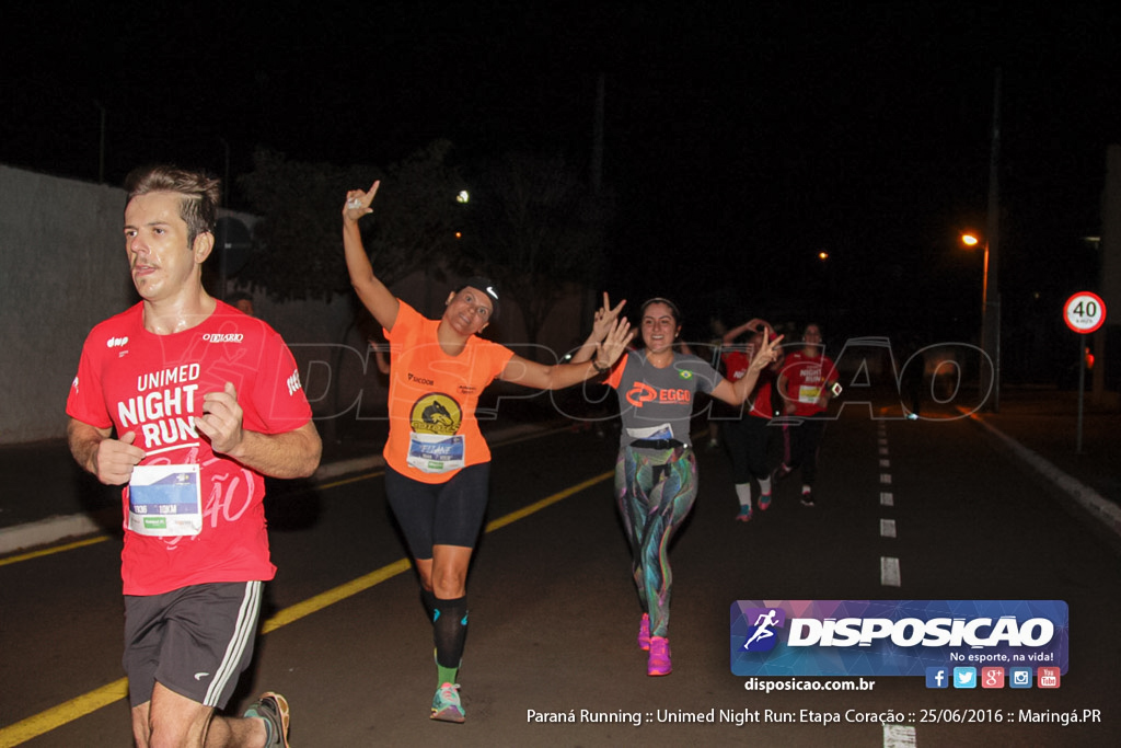 Unimed Night Run: Etapa Coração :: Paraná Running 2016