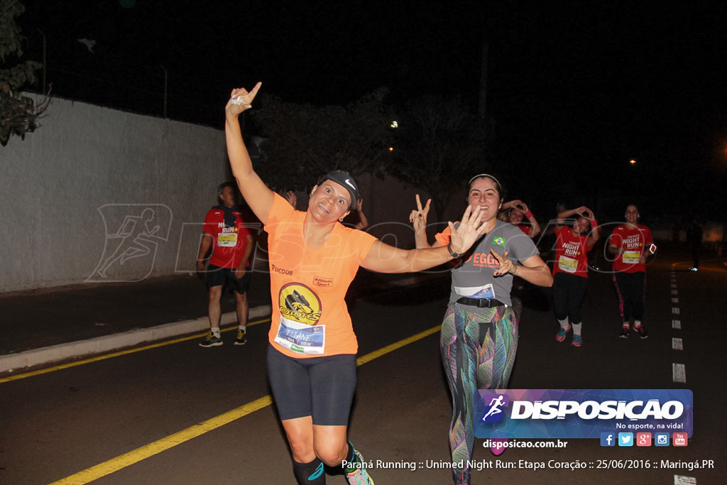 Unimed Night Run: Etapa Coração :: Paraná Running 2016