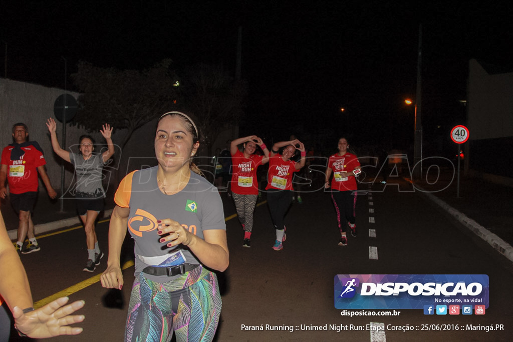 Unimed Night Run: Etapa Coração :: Paraná Running 2016