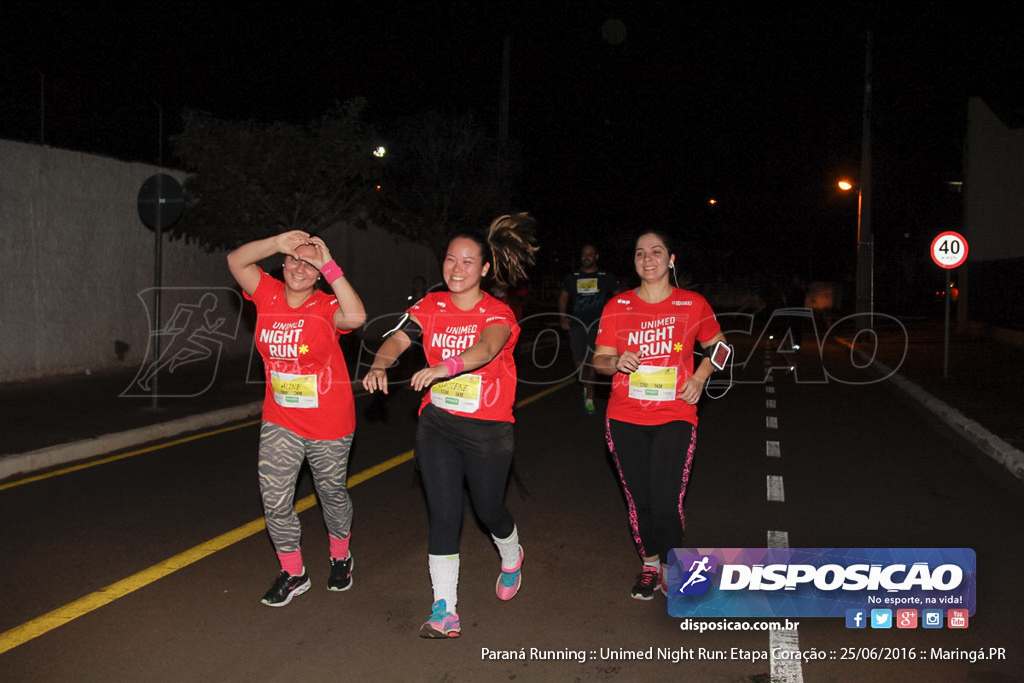 Unimed Night Run: Etapa Coração :: Paraná Running 2016