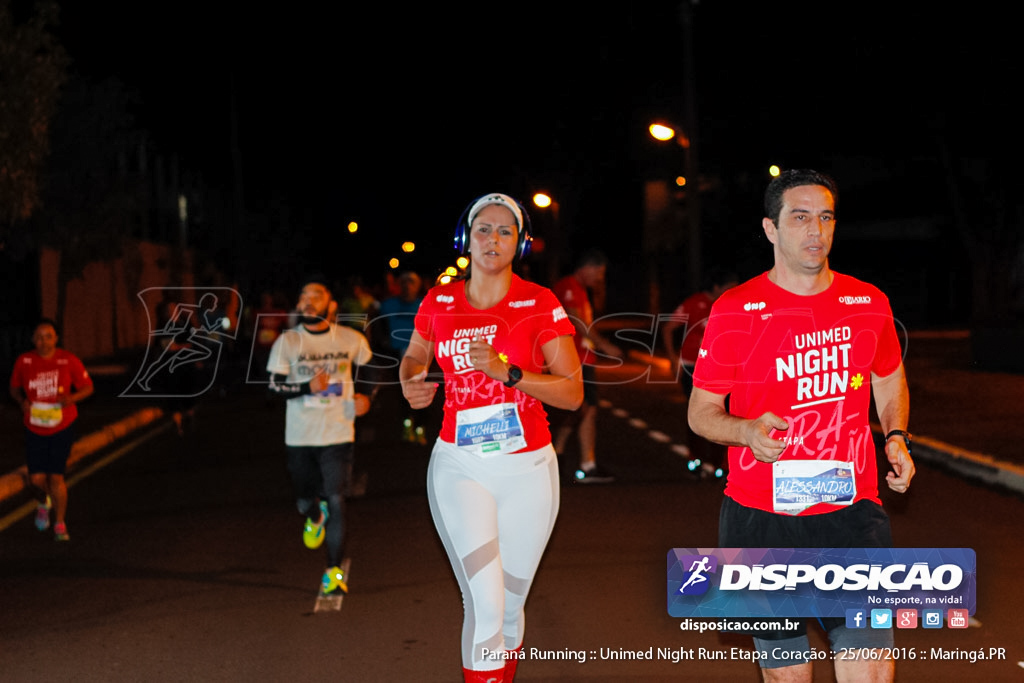 Unimed Night Run: Etapa Coração :: Paraná Running 2016